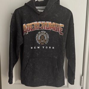 Abercrombie & Fitch Black Graphic Hoodie
